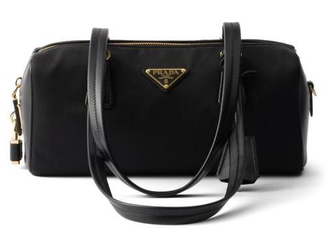 Prada Top medio in nylon e pelle con lucchetto - vista 4