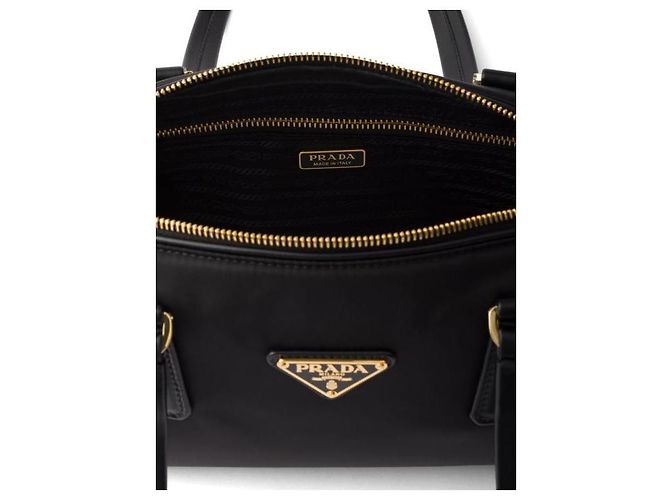 Prada Top medio in nylon e pelle con lucchetto - vista 8