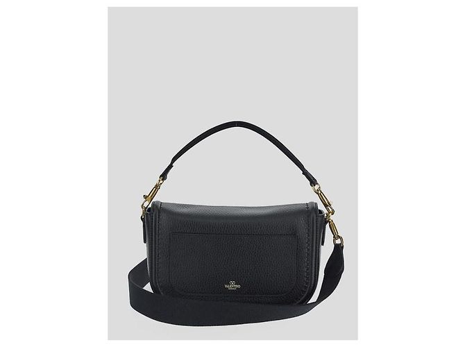 Valentino Borsa a spalla in vitello morbido Nero - vista 6
