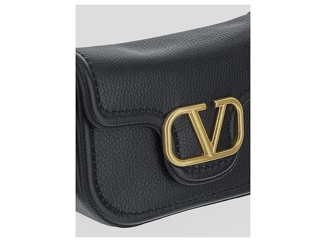 Valentino Borsa a spalla in vitello morbido Nero - vista 7