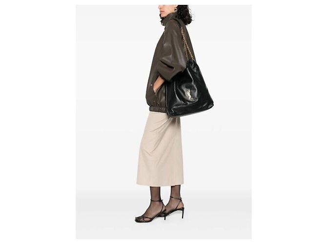 Saint Laurent Große Pouch-Tasche Schwarz - Ansicht 5