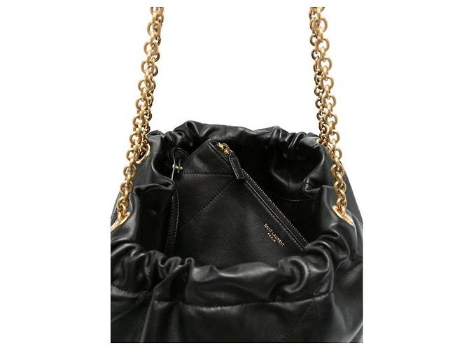 Saint Laurent Große Pouch-Tasche Schwarz - Ansicht 8