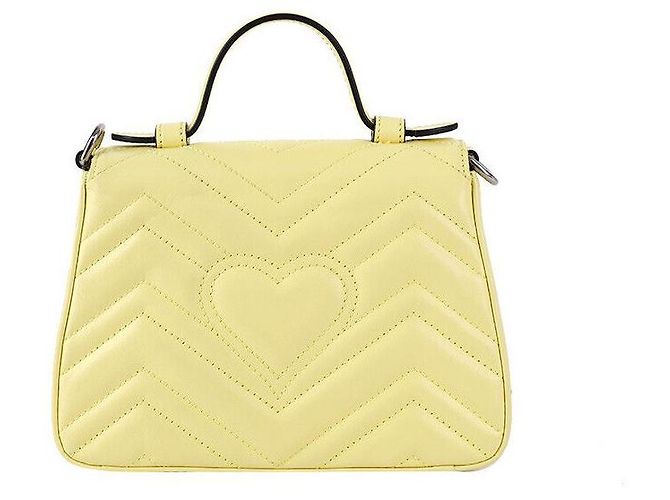 Gucci GG Marmont Mini Borsa a Mano Lime Verde - vista 3