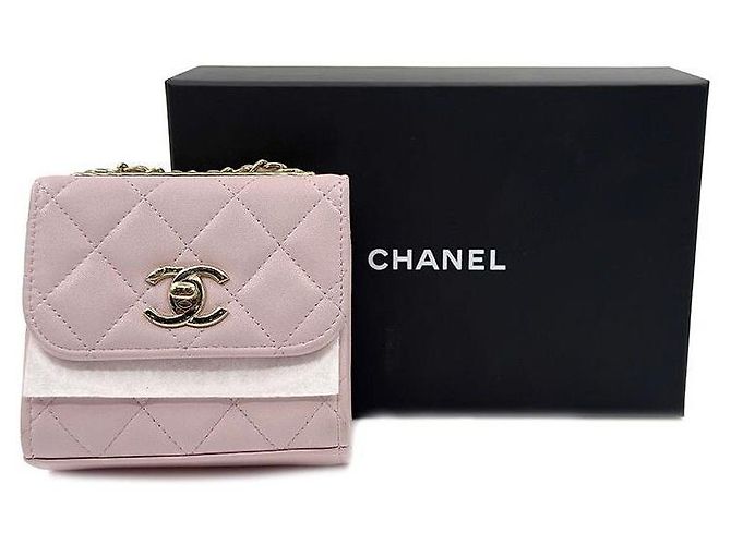 Trendy CC Chanel Borsa a tracolla mini CC alla moda in pelle di agnello Rosa - vista 10