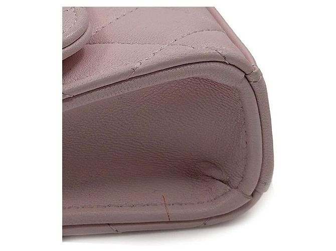 Trendy CC Chanel Borsa a tracolla mini CC alla moda in pelle di agnello Rosa - vista 6