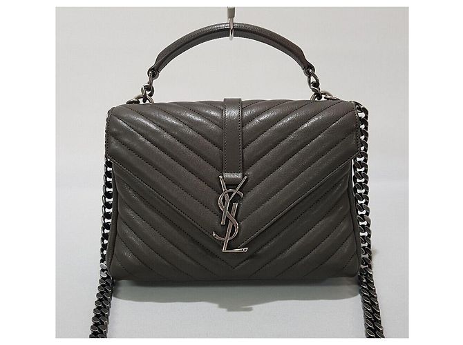 Saint Laurent Monogramm College Mittel Braun - Ansicht 2