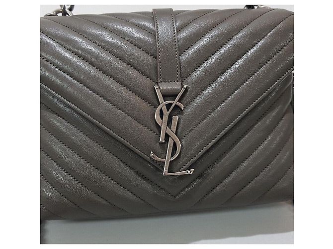 Saint Laurent Monogramm College Mittel Braun - Ansicht 3