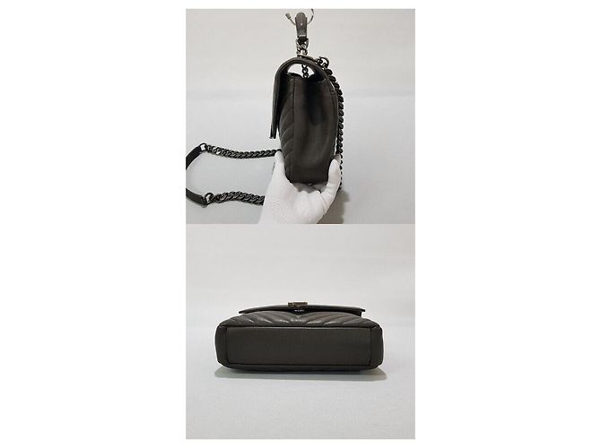 Saint Laurent Monogramm College Mittel Braun - Ansicht 4