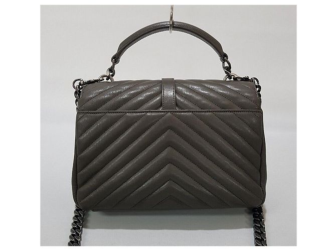 Saint Laurent Monogramm College Mittel Braun - Ansicht 5