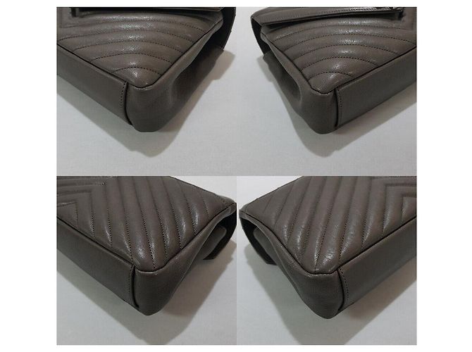 Saint Laurent Monogramm College Mittel Braun - Ansicht 7