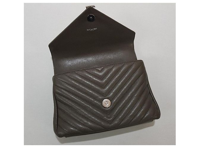 Saint Laurent Monogramm College Mittel Braun - Ansicht 9