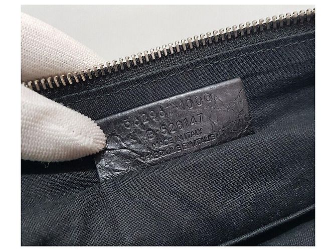 Balenciaga Borsa Clutch Motor Nera Argento - vista 10