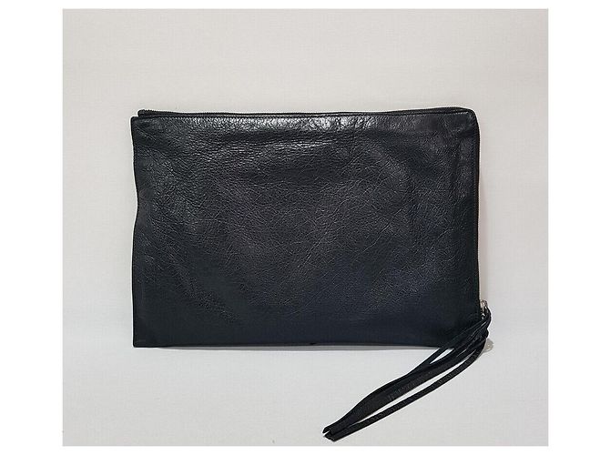 Balenciaga Borsa Clutch Motor Nera Argento - vista 5