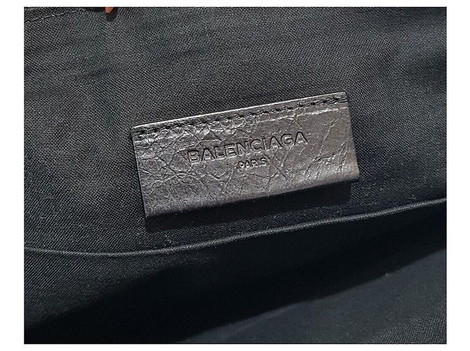 Balenciaga Borsa Clutch Motor Nera Argento - vista 9