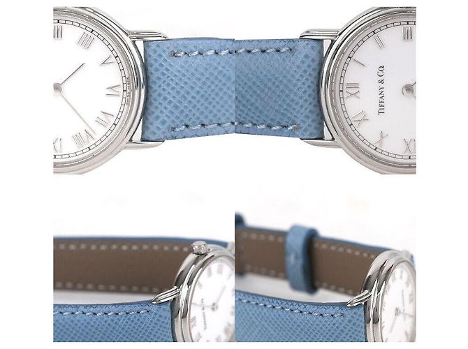 Tiffany & Co Pulseira de couro de aço clássico branco - vista 6