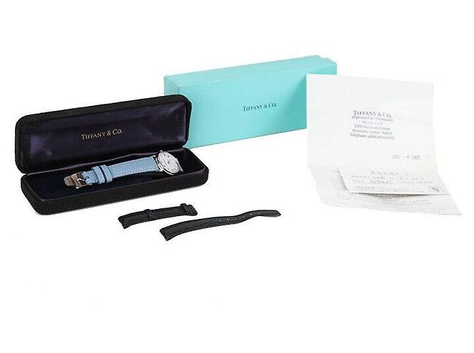 Tiffany & Co Pulseira de couro de aço clássico branco - vista 7