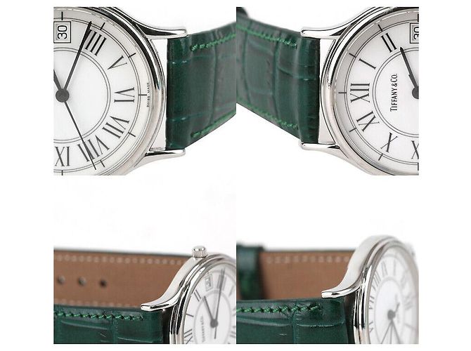 Tiffany & Co Pulseira de couro branco clássico preto - vista 6