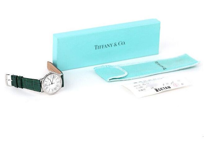 Tiffany & Co Pulseira de couro branco clássico preto - vista 7