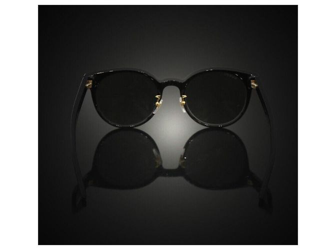 Gucci Óculos de sol redondos pretos - vista 3