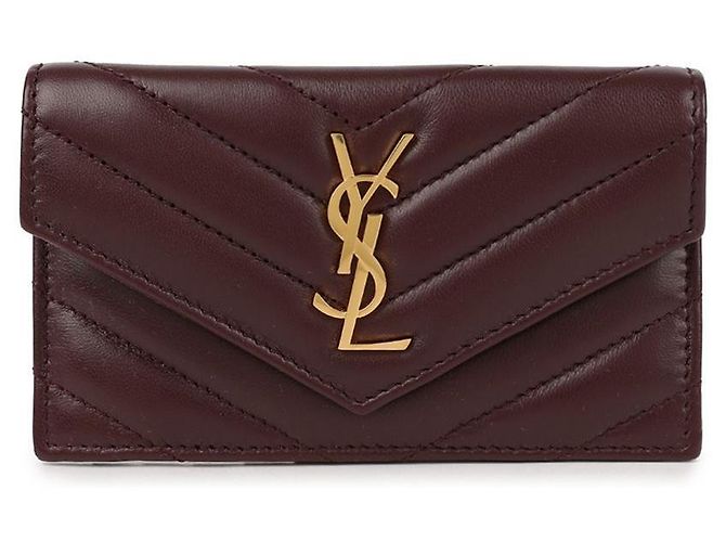 Saint Laurent Cassandra Fragment Flap Kartenetui Weiß - Ansicht 3