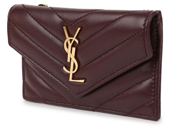 Saint Laurent Cassandra Fragment Flap Kartenetui Weiß - Ansicht 4