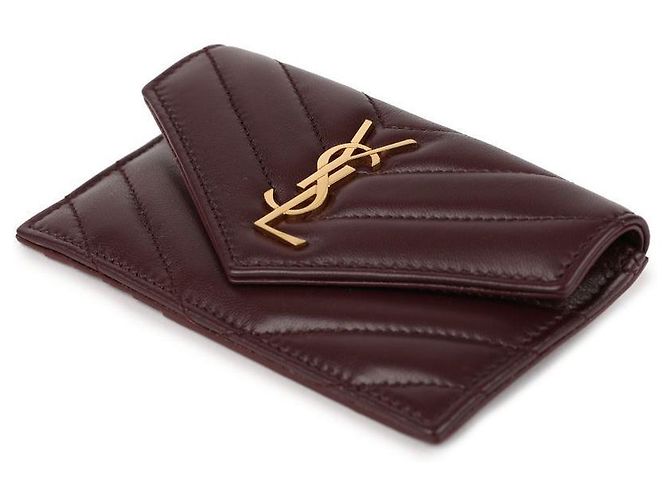 Saint Laurent Cassandra Fragment Flap Kartenetui Weiß - Ansicht 6
