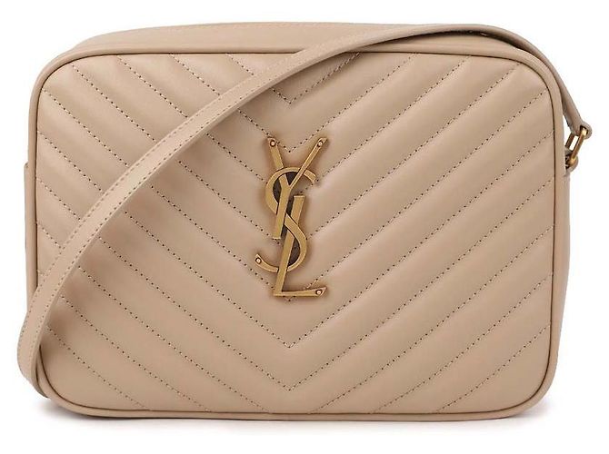Saint Laurent Bolsa de câmera de couro acolchoado Marrom - vista 3