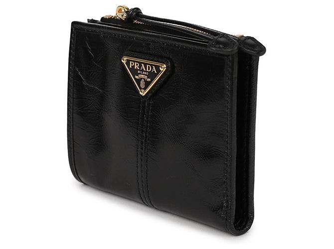 Prada Kleiner Ledergeldbörse Schwarz - Ansicht 4