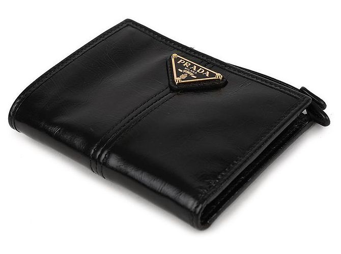 Prada Kleiner Ledergeldbörse Schwarz - Ansicht 6