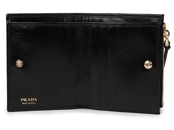 Prada Kleiner Ledergeldbörse Schwarz - Ansicht 7