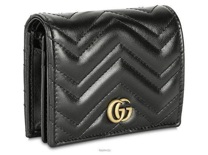 Gucci Damen GG Marmont Kartenetui Schwarz - Ansicht 4