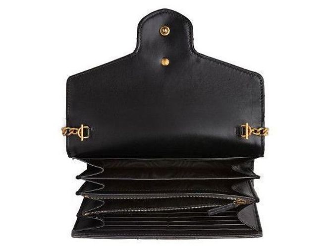 Gucci Borsa a spalla mini catena Marmont trapuntata Nero - vista 7