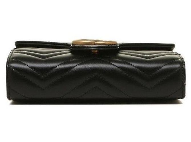 Gucci Borsa a spalla mini catena Marmont trapuntata Nero - vista 8