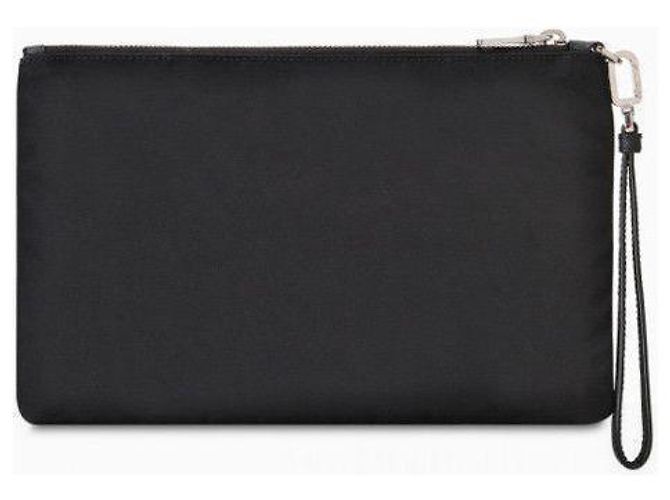 Prada Borsa Clutch in Re-Nylon Nera Nero - vista 3