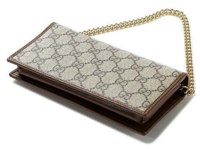 Gucci Borsa a Spalla Horsebit Change Wallet Marrone - vista 3