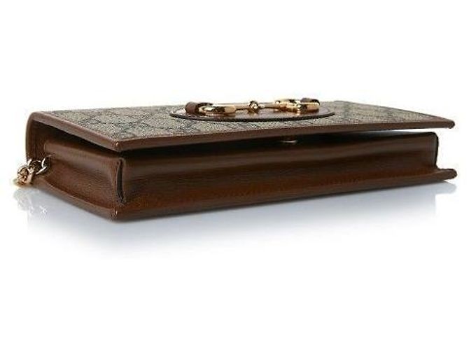 Gucci Borsa a Spalla Horsebit Change Wallet Marrone - vista 7