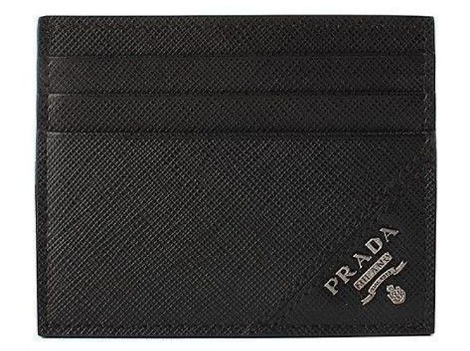 Prada Metall-Kartenhalter mit Logo Silber QME Schwarz - Ansicht 2