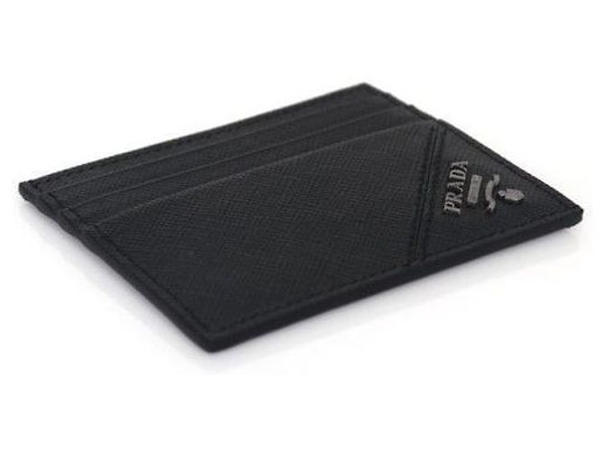 Prada Metall-Kartenhalter mit Logo Silber QME Schwarz - Ansicht 4
