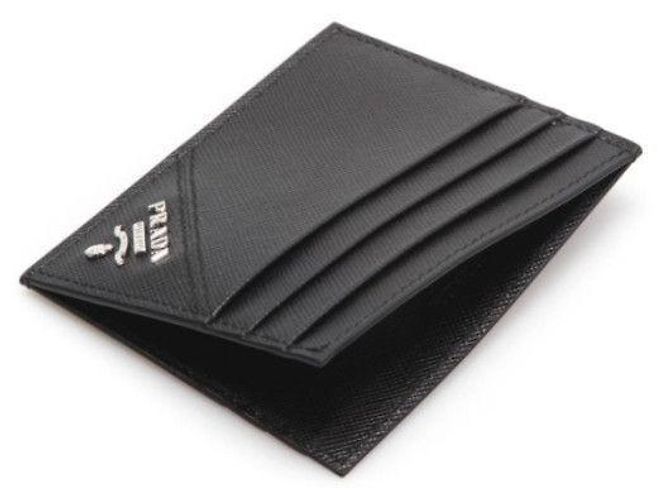 Prada Metall-Kartenhalter mit Logo Silber QME Schwarz - Ansicht 6