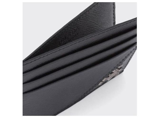 Prada Metall-Kartenhalter mit Logo Silber QME Schwarz - Ansicht 9