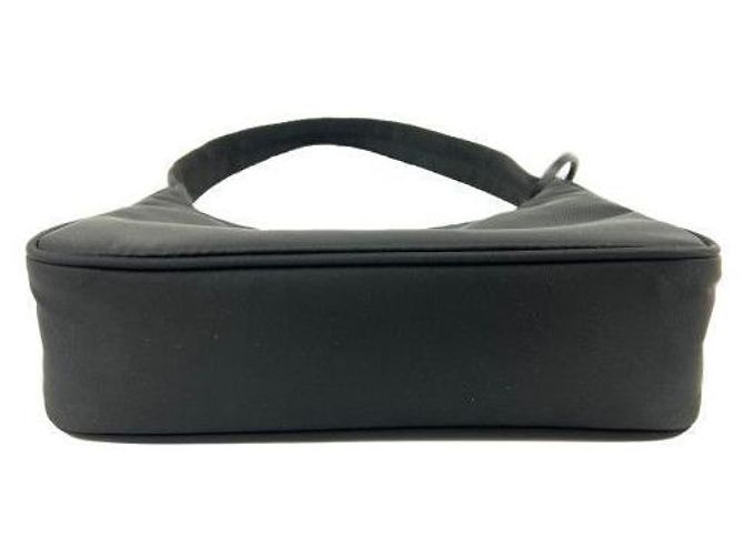 Prada Borsa Hobo in Tessuto Nylon Nero - vista 10