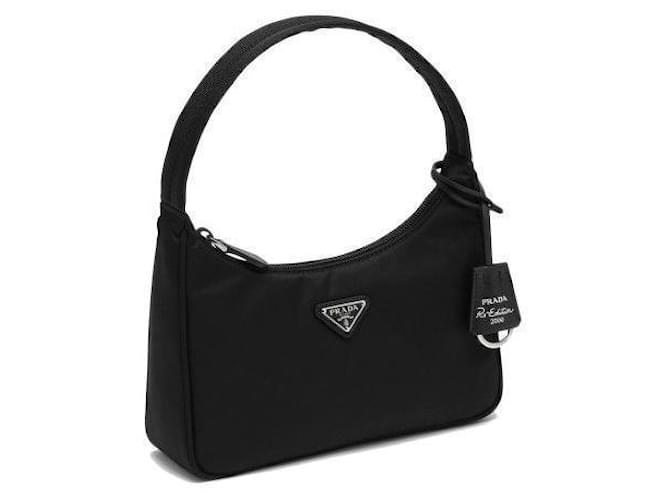 Prada Borsa Hobo in Tessuto Nylon Nero - vista 2