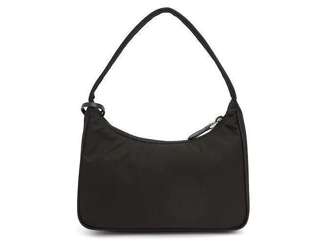 Prada Borsa Hobo in Tessuto Nylon Nero - vista 4