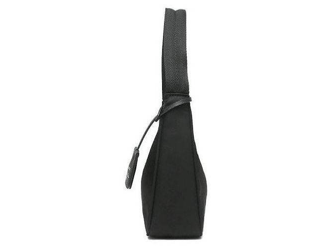Prada Borsa Hobo in Tessuto Nylon Nero - vista 8