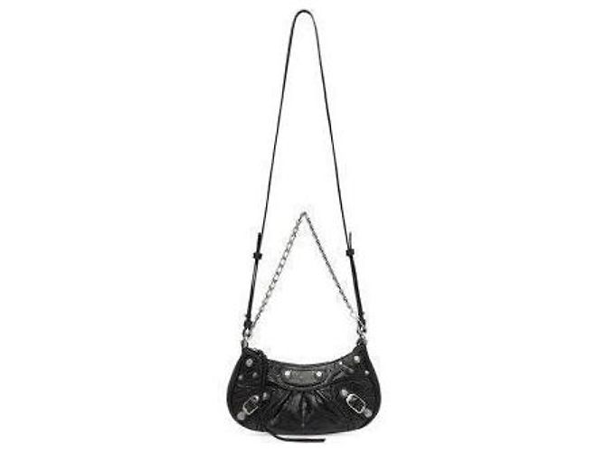 Le Cagole Balenciaga Bolsa de Ombro Mini Cagole com Corrente Preto - vista 2