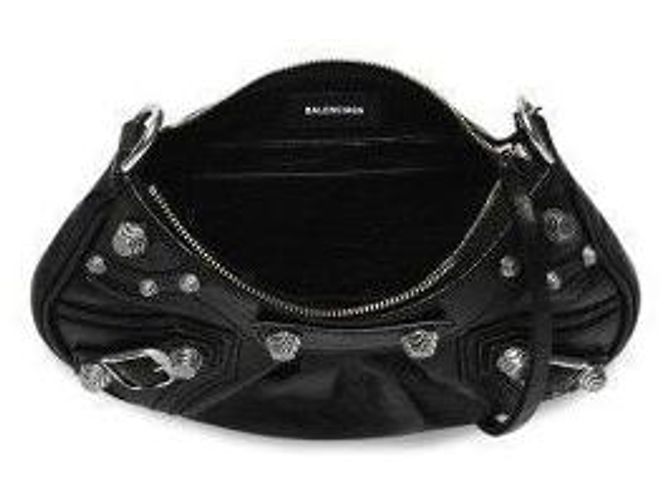 Le Cagole Balenciaga Bolsa de Ombro Mini Cagole com Corrente Preto - vista 5
