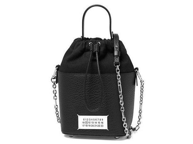 Maison Martin Margiela Borsa a secchiello con catena Maison Margiela piccola Nero - vista 2