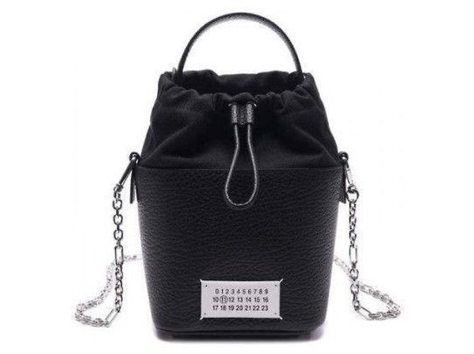Maison Martin Margiela Borsa a secchiello con catena Maison Margiela piccola Nero - vista 3