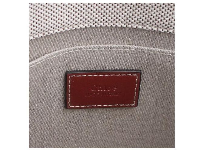 Chloé Borsa tote piccola marrone Woody - vista 5
