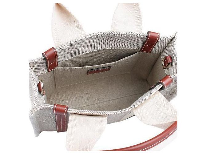 Chloé Borsa tote piccola marrone Woody - vista 8